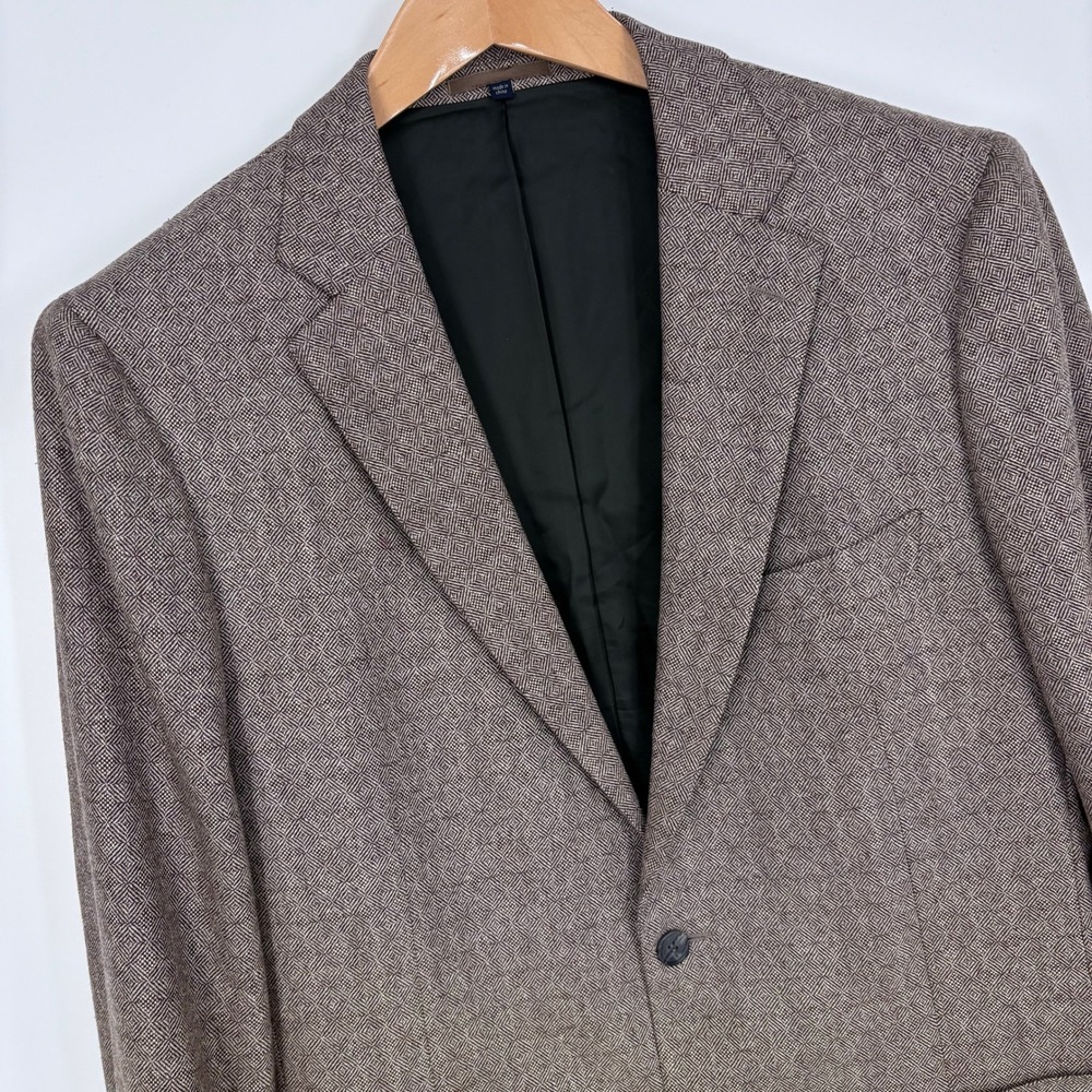 Suitsupply Havana Blazer Sport Coat Mens 46L Brown Diamond Canonico Wool